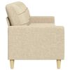 vidaXL 3-Sitzer-Sofa Creme 210 cm Stoff