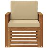 vidaXL Outdoor-Sofagarnitur mit Kissen Natur 71 x 63 x 73 cm