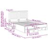vidaXL Bettrahmen Graues Sonoma 140 x 190 cm Holzwerkstoff