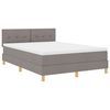vidaXL Boxspringbett mit Matratze Taupe 160 x 200 cm Stoff
