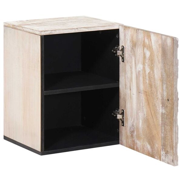 vidaXL Badezimmer H&auml;ngeschrank Wei&szlig; 38 x 33,5 x 48 cm Massivholz Mango