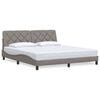 vidaXL Bettgestell ohne Matratze Taupe 180x200 cm Stoff