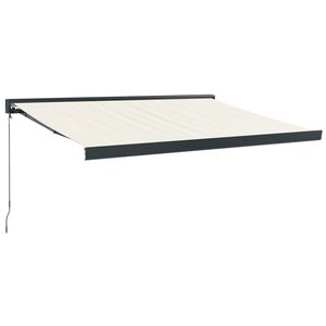 vidaXL Markise Einziehbar Creme 3,5x2,5 m Stoff und Aluminium