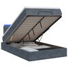 vidaXL Ottoman-Bett mit Matratze und LED Dunkelgrau 120 x 190 cm Samt