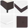 vidaXL Boxspringbett mit Matratze Dunkelbraun 140 x 190 cm Stoff