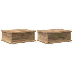 vidaXL Nachttisch 2 pcs Artisan-Eiche 40 x 31 x 15 cm Holzwerkstoff
