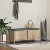 vidaXL Flurbank mit Kissen mit Speicher Sonoma-Eiche 60 x 38 x 46 cm