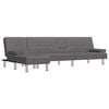 vidaXL Schlafsofa in L-Form Grau 255x140x70 cm Kunstleder
