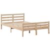 vidaXL Massivholzbett mit Regal ohne Matratze 135x190 cm Kiefer