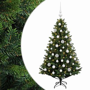 vidaXL K&uuml;nstlicher Weihnachtsbaum mit Kugel 120 cm 150 LEDs