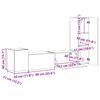 vidaXL TV-Schrankset Wandmontiert 4 pcs Artisan-Eiche Holzwerkstoff