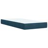 vidaXL Boxspringbett mit Matratze Dunkelblau 90x200 cm Samt
