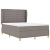 vidaXL Boxspringbett mit Matratze Taupe 200 x 140 cm Stoff
