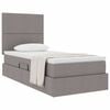 vidaXL Aufbewahrungsbett mit Matratze Taupe 100 x 200 cm Polyester