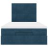 vidaXL Ottoman-Bett mit Matratzen & LEDs Dunkelblau 120x190 cm Samt