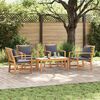 vidaXL Gartensofa-set 5 pcs Natur Massivholz Teak