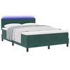 vidaXL Boxspringbett mit Kopfteil Dunkelgr&uuml;n 140 x 190 cm Samt