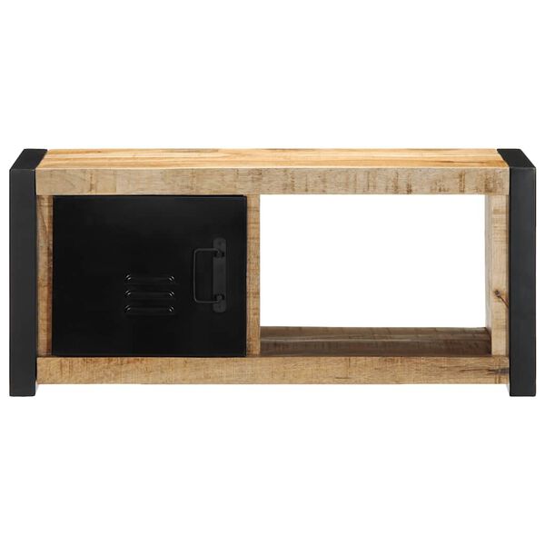 vidaXL TV-Schrank 80x30x35 cm Raues Massivholz Mango