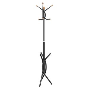 vidaXL Garderobenst&auml;nder Schwarz 176 cm Pulverbeschichtetes Eisen