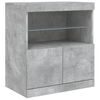 vidaXL Sideboard mit LED-Leuchten Betongrau 181,5x37x67 cm