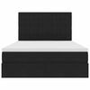 vidaXL Bett mit Stauraum und LED mit LED Schwarz 140 x 190 cm Samt