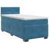 vidaXL Boxspringbett mit Matratze Dunkelblau 90 x 190 cm Samt