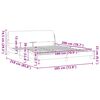 vidaXL Bettgestell "Dover" Dunkelgrau 180x200 cm Stoff