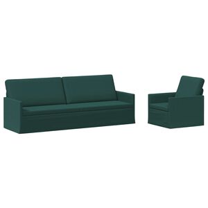vidaXL Sofa-Set 2 pcs Dunkelgr&uuml;n Stoff
