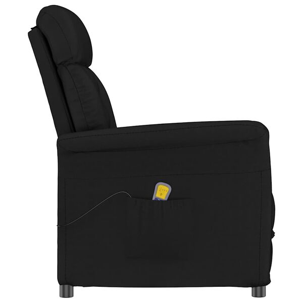 vidaXL Massagesessel mit Kissen Schwarz 70.5 x 96.5 x 95 cm Kunstleder