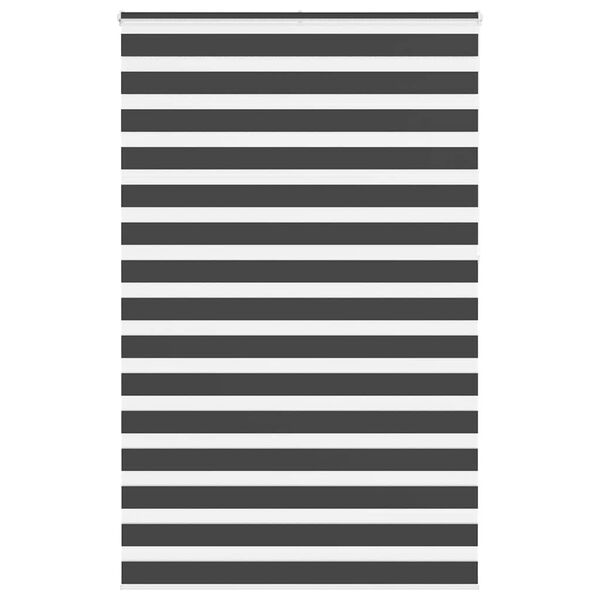 vidaXL Doppelrollo Schwarz 145x230 cm Stoffbreite 140,9 cm Polyester