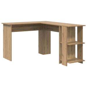 vidaXL Eck-Schreibtisch mit Regal Artisan-Eiche 140 x 113,5 x 75 cm