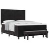 vidaXL Boxspringbett mit Matratze Schwarz 140 x 200 cm Samt
