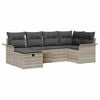 vidaXL Gartensofa-set 6 stk. Hellgrau 55 x 55 x 37 cm Poly-Rattan