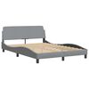 vidaXL Bett mit Matratze "Hvar" Hellgrau 120x200 cm Stoff