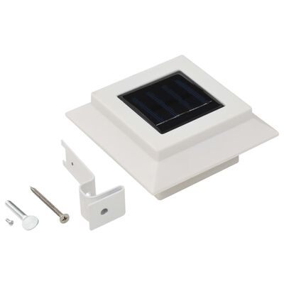 vidaXL Solar-Außenleuchten 12 Stk. LED Rechteckig 12 cm Weiß