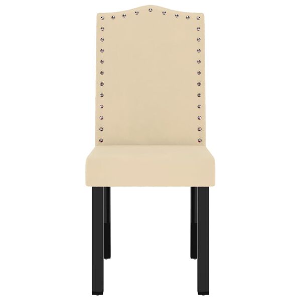 vidaXL Esszimmerst&uuml;hle 4 Stk. Creme Samt