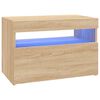 vidaXL TV-Schrank mit LED-Leuchten Sonoma-Eiche 60x35x40 cm