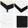 vidaXL Boxspringbett mit Matratze Schwarz 200 x 90 cm Stoff