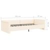 vidaXL Tagesbett mit Matratze USB Creme Stoff 90x200 cm