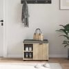 vidaXL Flurbank mit Kissen mit Regal Sonoma-Eiche 60 x 38 x 46 cm