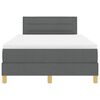 vidaXL Boxspringbett mit Matratze Dunkelgrau 120 x 190 cm Stoff