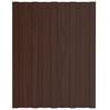 vidaXL Dachpaneele 12 Stk. Verzinkter Stahl Braun 60x45 cm