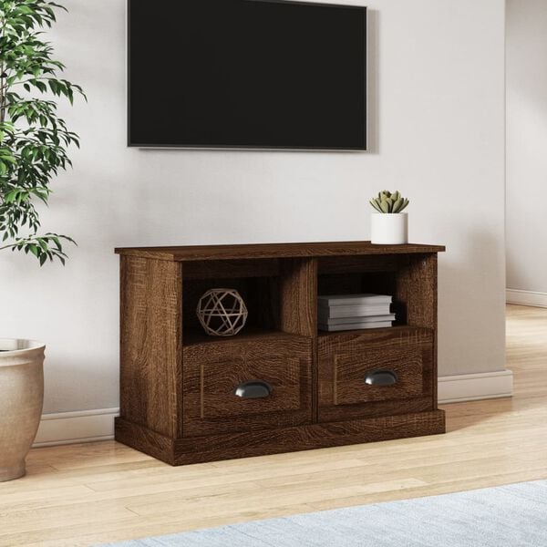 vidaXL TV-Schrank Braun Eichen-Optik 80x35x50 cm Holzwerkstoff