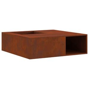 vidaXL Feuerstelle Rostoptik 100 x 100 x 30 cm Wetterfeststahl