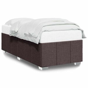 vidaXL Bettgestell ohne Matratze Dunkelbraun 90x200 cm Stoff