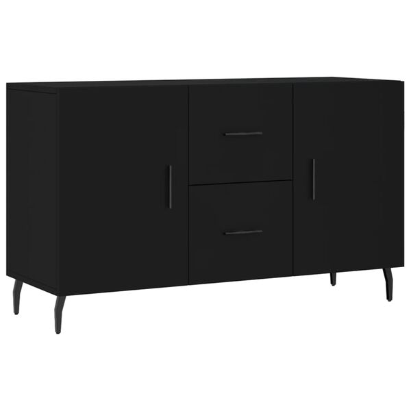 vidaXL Sideboard Schwarz 100x36x60 cm Holzwerkstoff