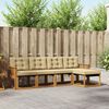 vidaXL Outdoor-Sofagarnitur mit Kissen 5 pcs Natur und Beige