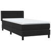 vidaXL Boxspringbett mit Matratze Schwarz 90x210 cm Samt