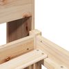 vidaXL Massivholzbett mit Regal ohne Matratze 90x200 cm Kiefernholz