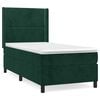 vidaXL Boxspringbett mit Matratze Dunkelgr&uuml;n 100x200 cm Samt